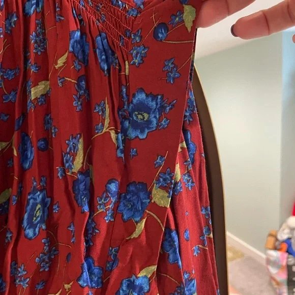 Free People Flower Fields Dress. XL. NWT. Burgundy. Floral. Long sleeve. - Picture 7 of 9